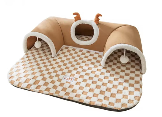 Cocon 2-en-1 pour Chat – Lit & Refuge Design
